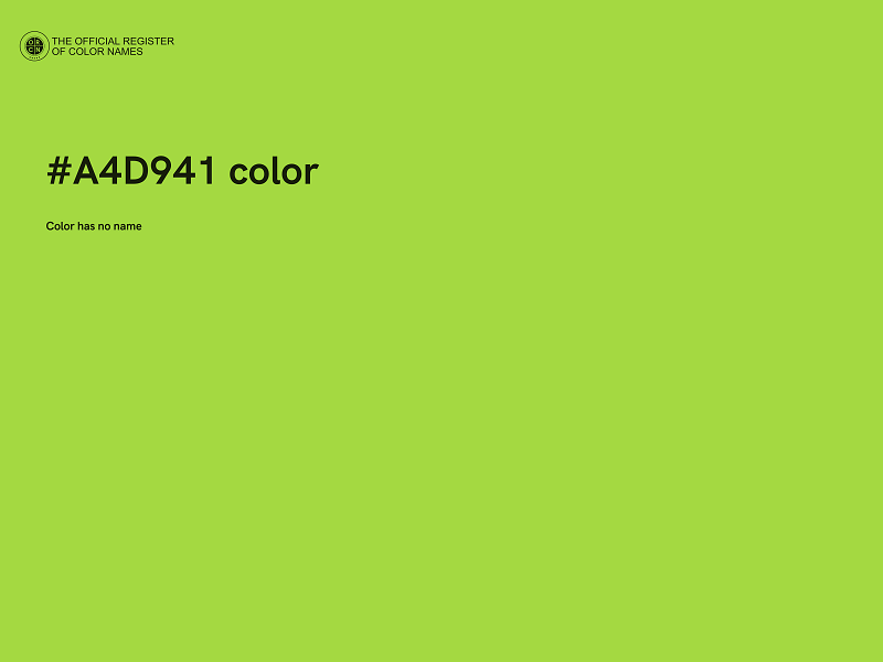 #A4D941 color image