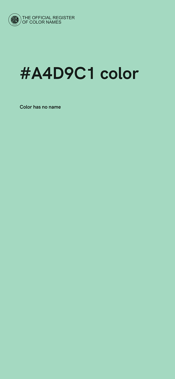#A4D9C1 color image