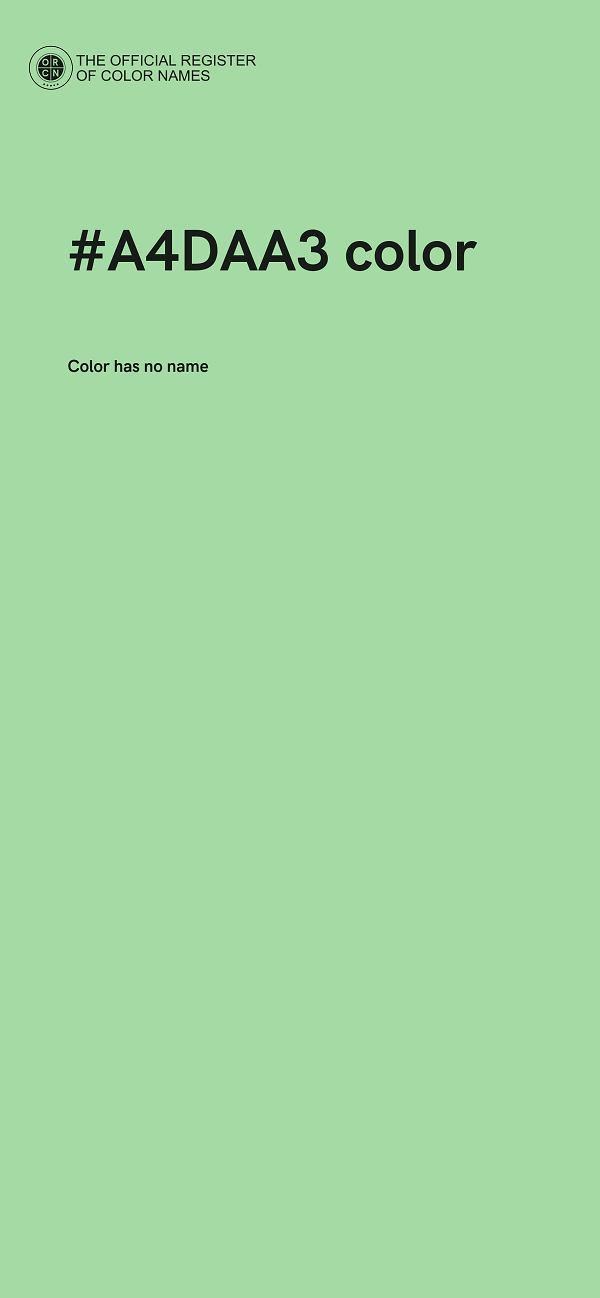 #A4DAA3 color image