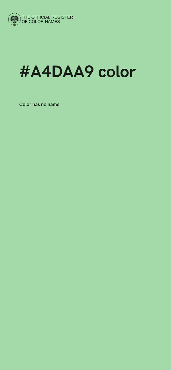 #A4DAA9 color image