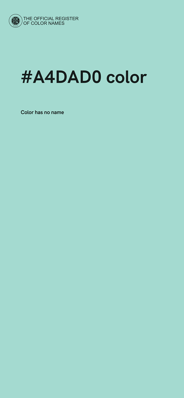 #A4DAD0 color image