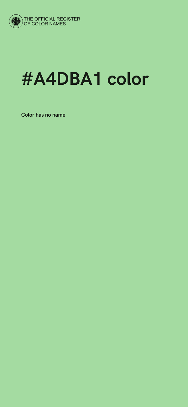 #A4DBA1 color image