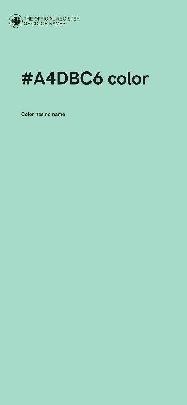 #A4DBC6 color image