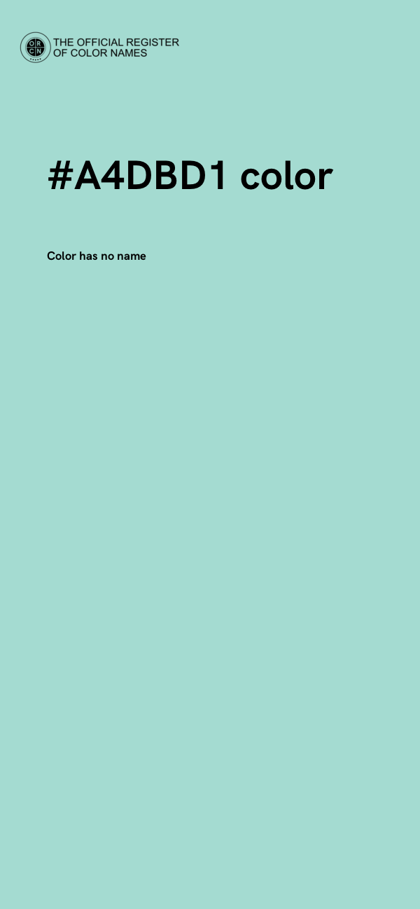 #A4DBD1 color image