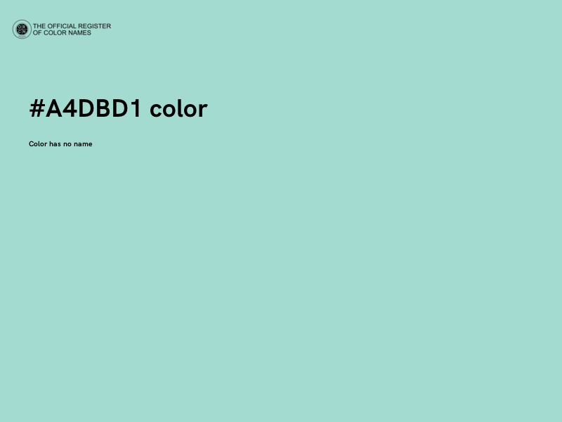#A4DBD1 color image
