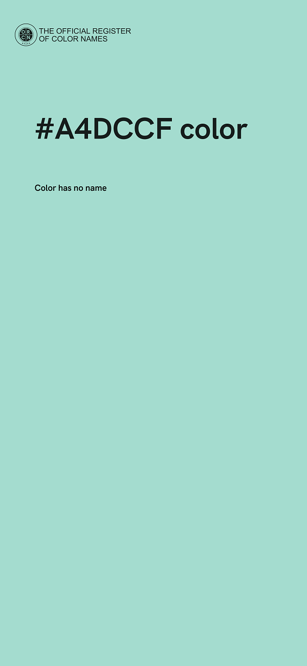 #A4DCCF color image