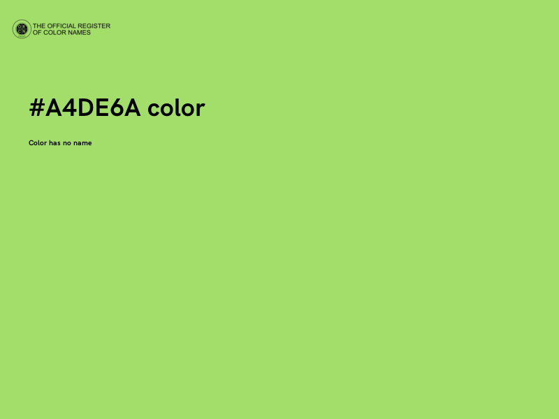 #A4DE6A color image
