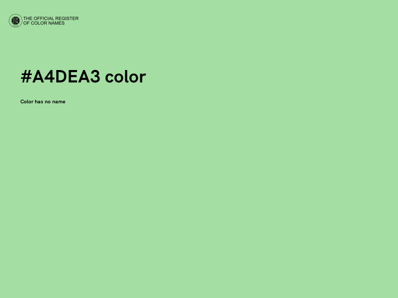 #A4DEA3 color image