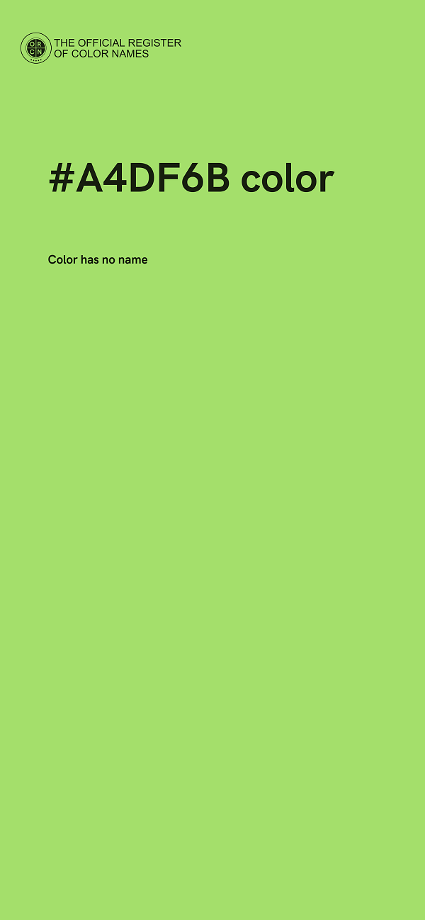 #A4DF6B color image