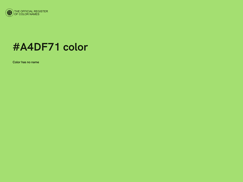 #A4DF71 color image