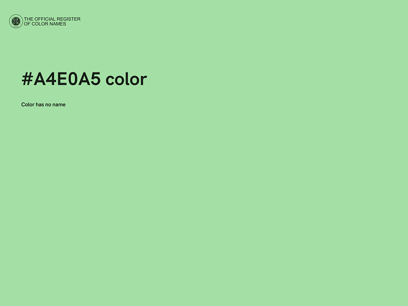 #A4E0A5 color image