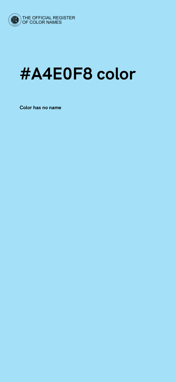 #A4E0F8 color image