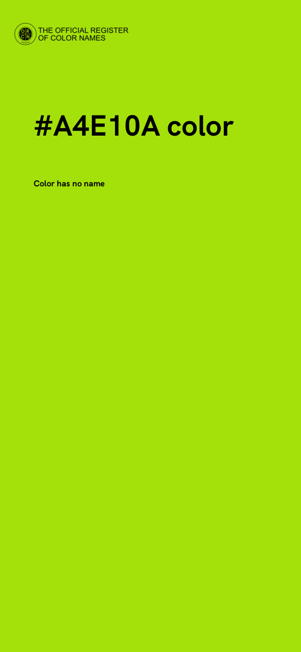 #A4E10A color image