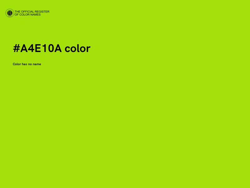 #A4E10A color image