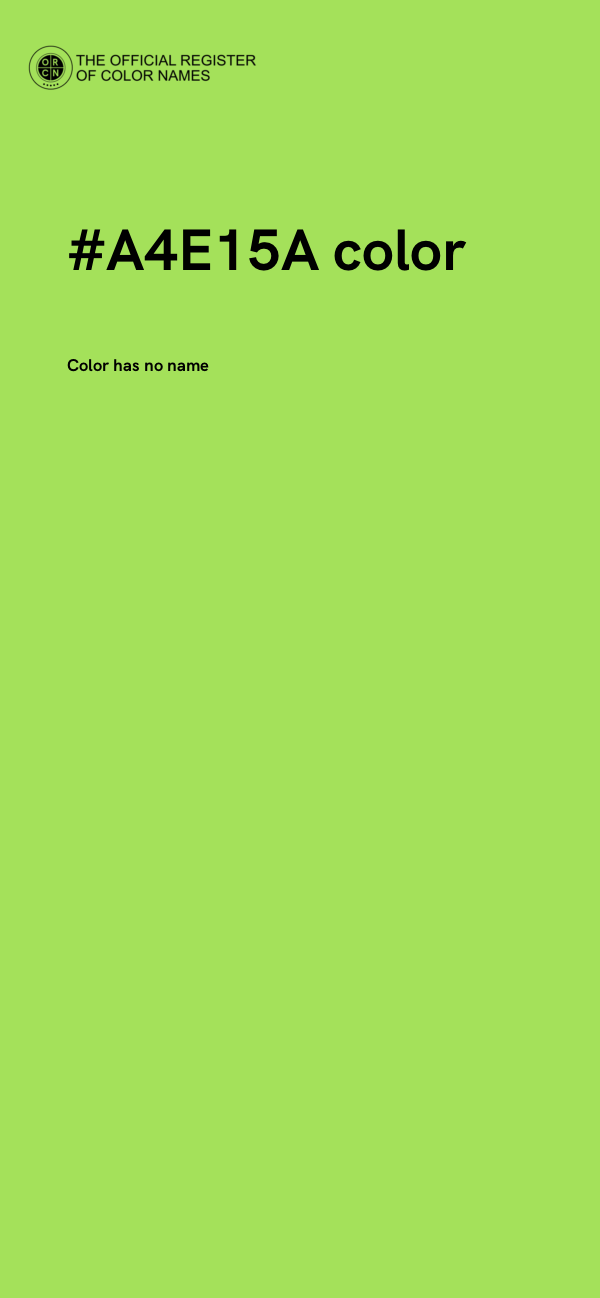 #A4E15A color image