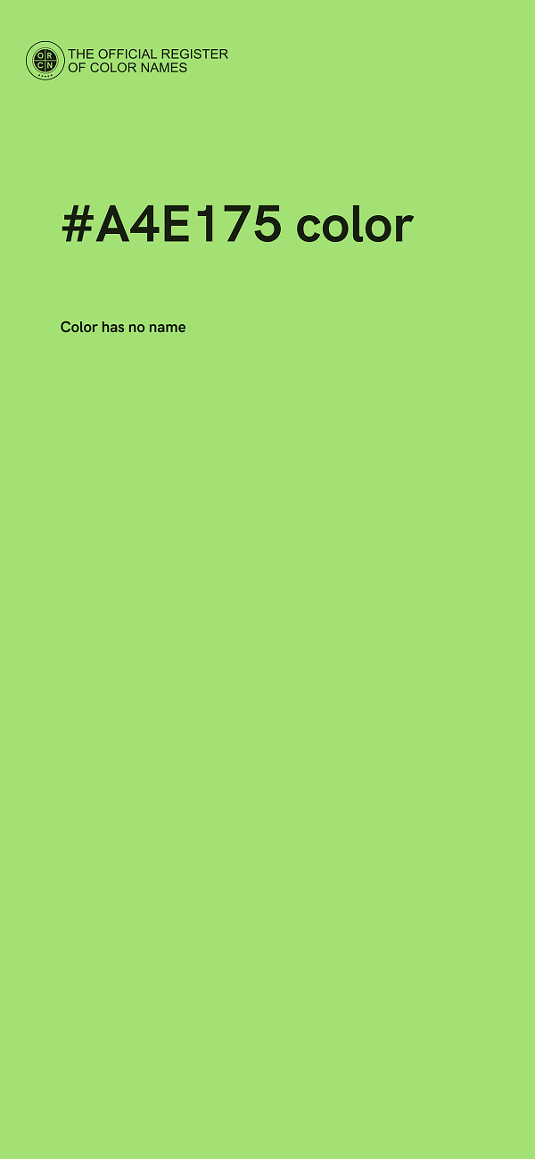 #A4E175 color image
