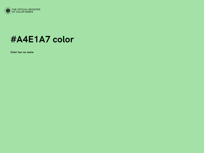 #A4E1A7 color image