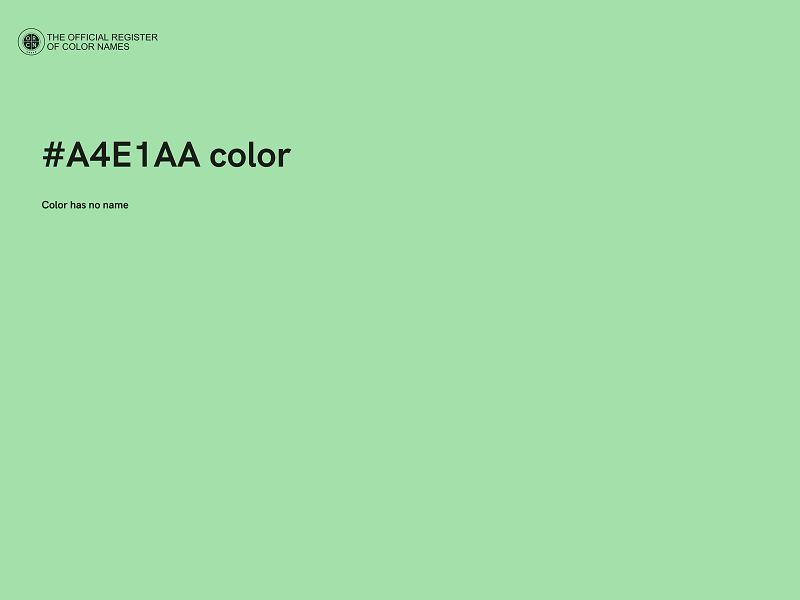 #A4E1AA color image