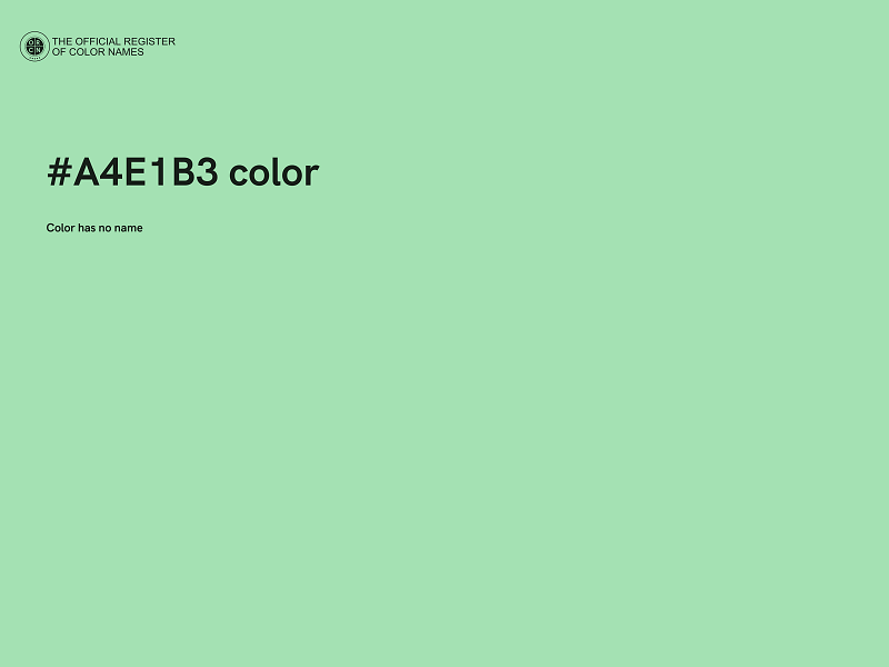 #A4E1B3 color image