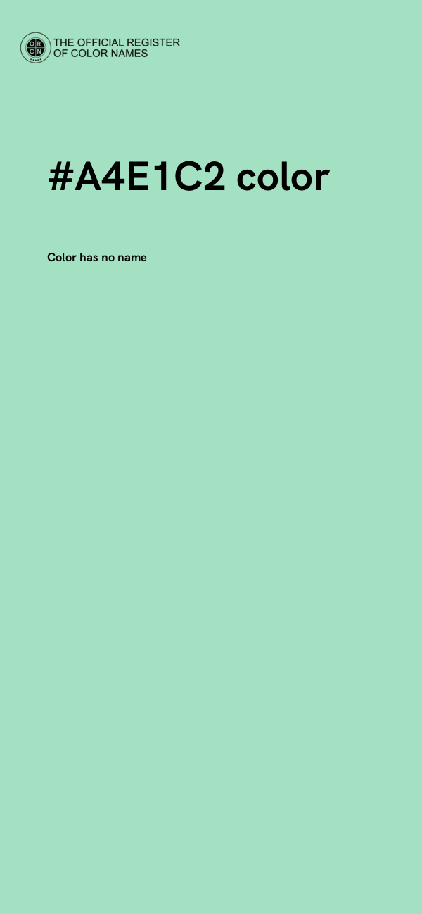 #A4E1C2 color image
