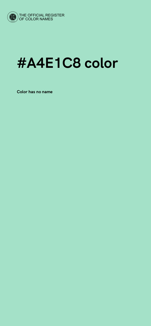 #A4E1C8 color image