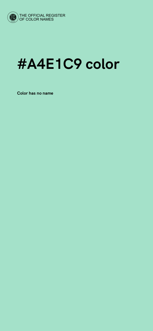 #A4E1C9 color image