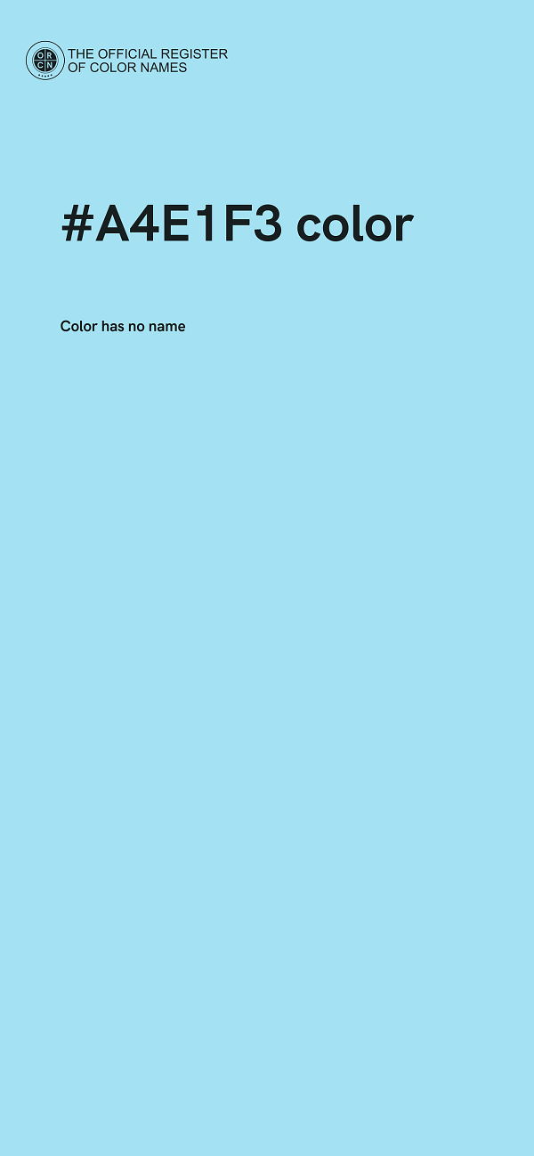#A4E1F3 color image