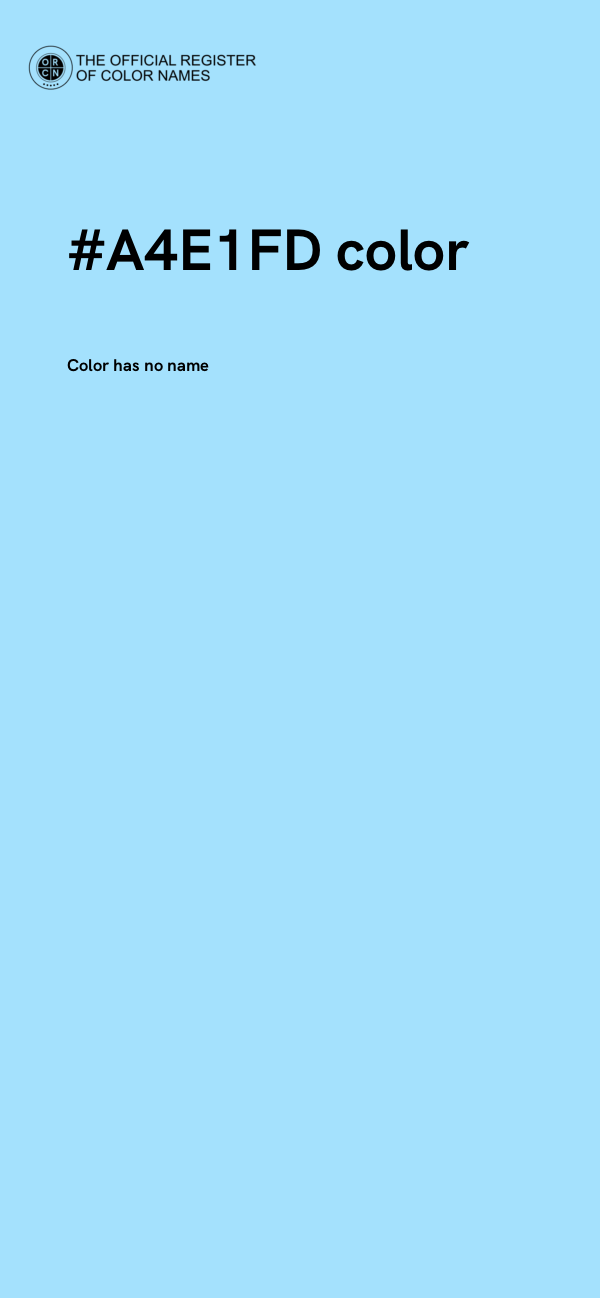 #A4E1FD color image