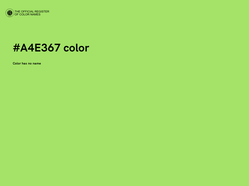 #A4E367 color image