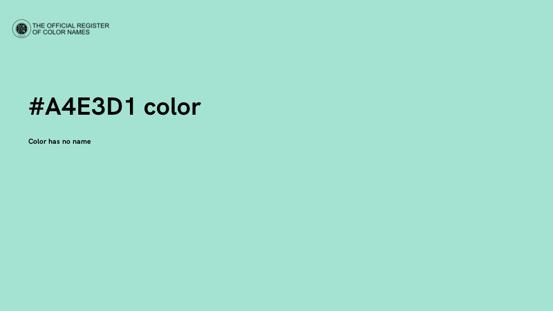 #A4E3D1 color image