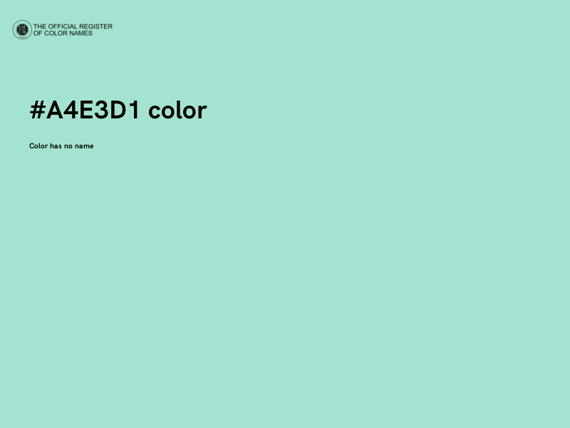#A4E3D1 color image