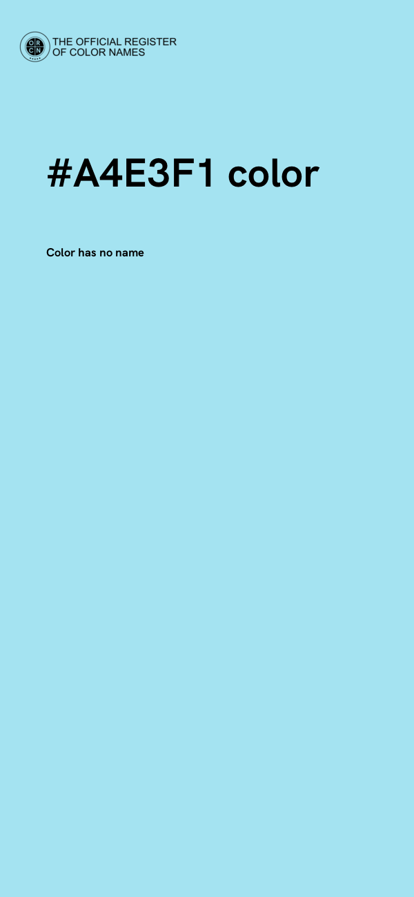 #A4E3F1 color image