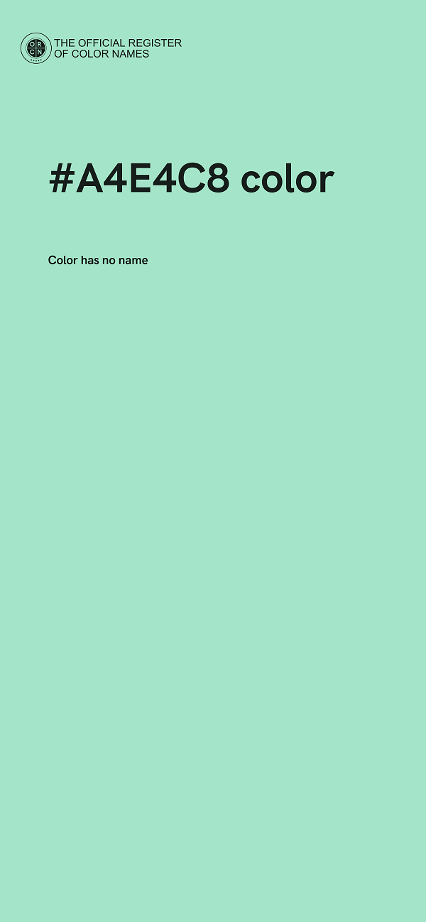 #A4E4C8 color image
