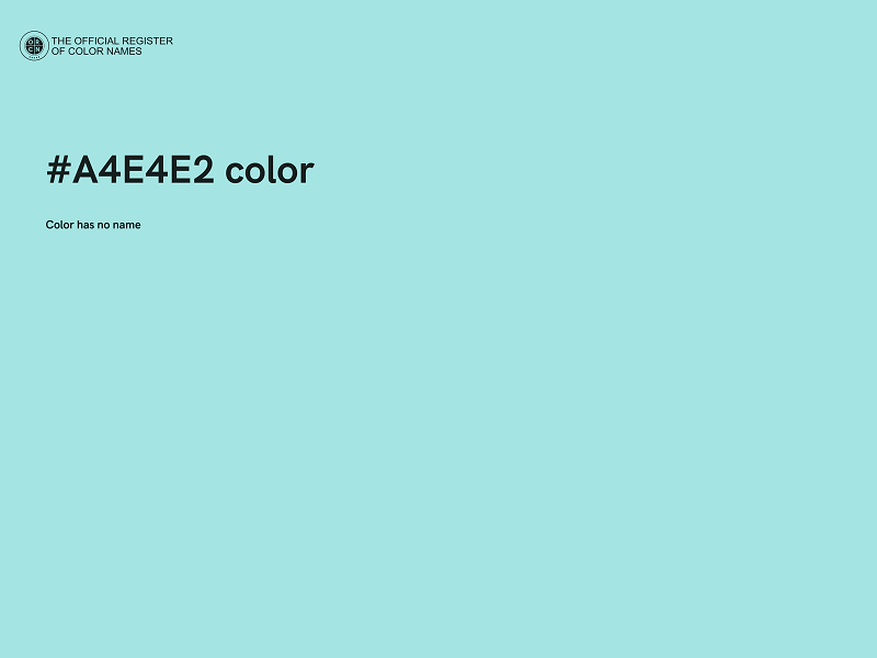 #A4E4E2 color image