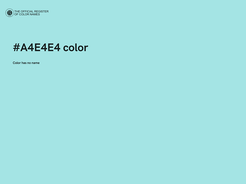 #A4E4E4 color image