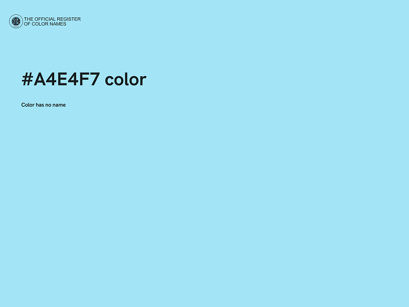 #A4E4F7 color image