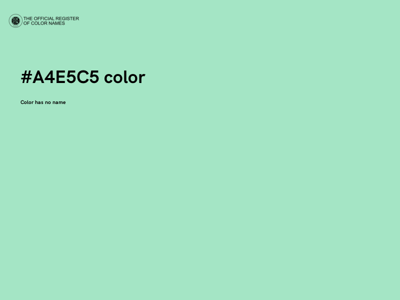 #A4E5C5 color image