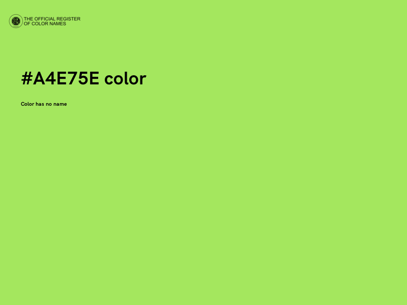 #A4E75E color image