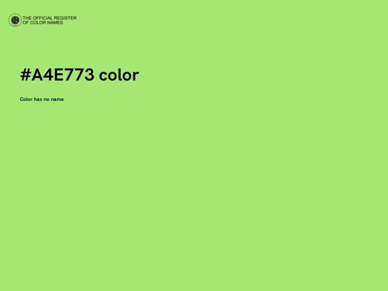#A4E773 color image