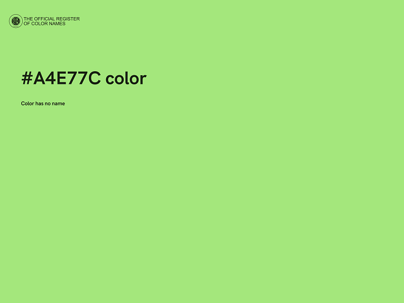 #A4E77C color image