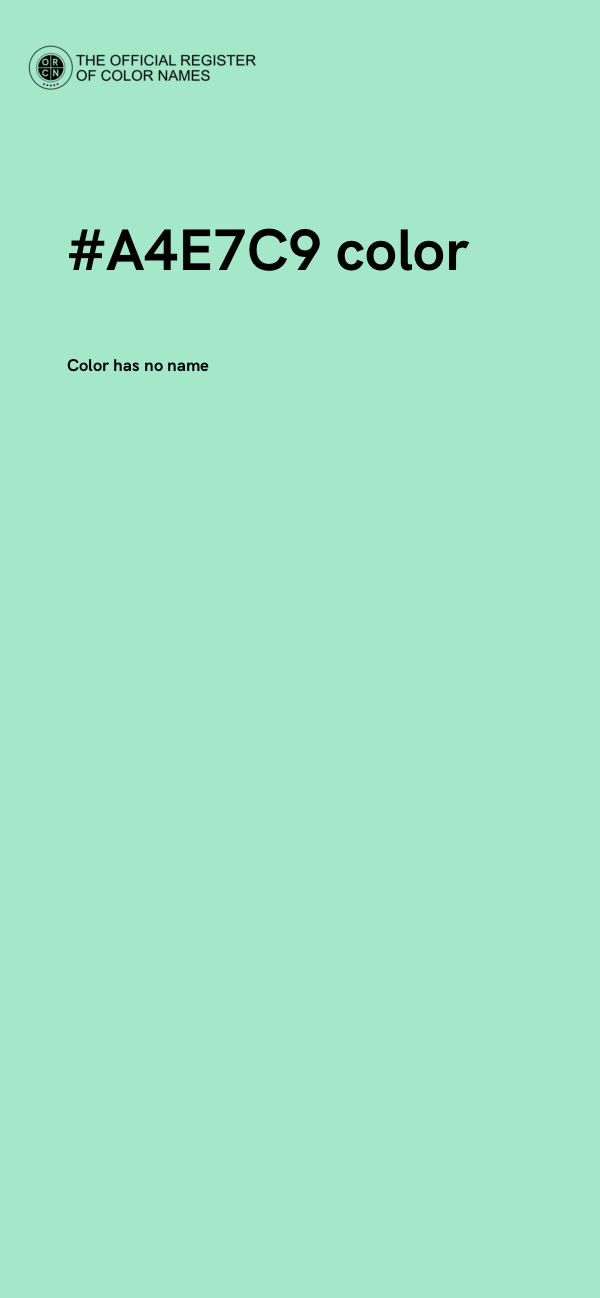 #A4E7C9 color image