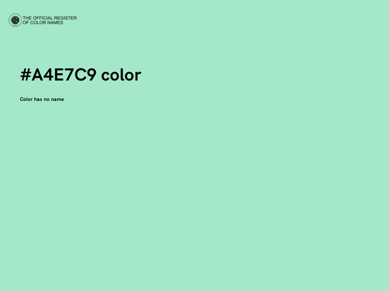 #A4E7C9 color image