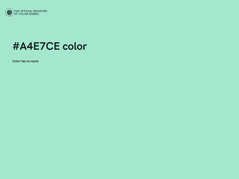 #A4E7CE color image