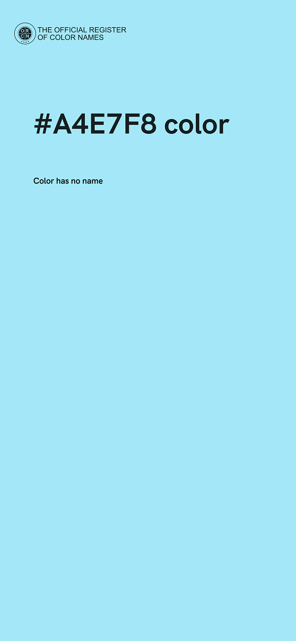 #A4E7F8 color image