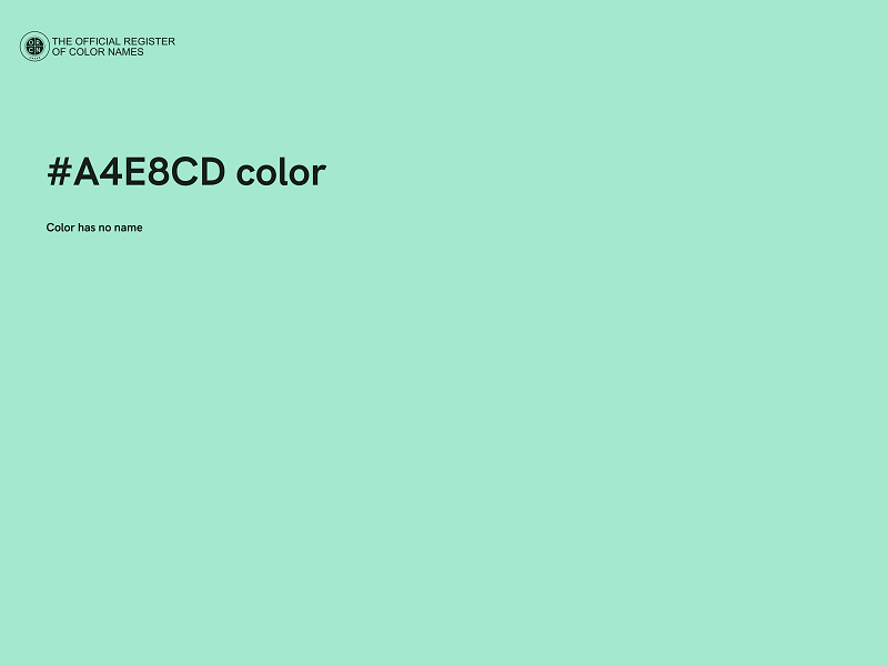 #A4E8CD color image