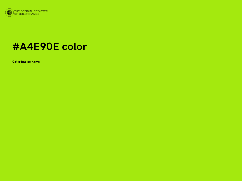 #A4E90E color image