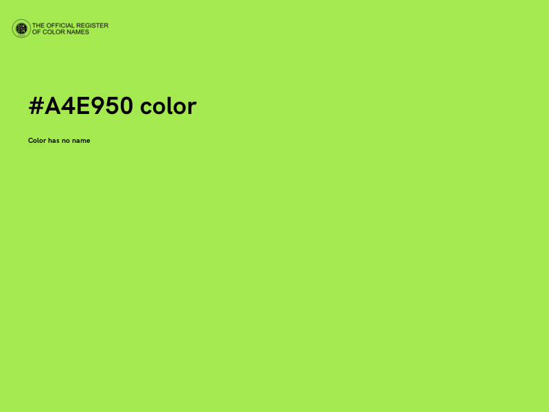 #A4E950 color image
