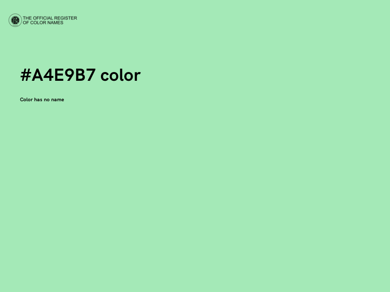 #A4E9B7 color image