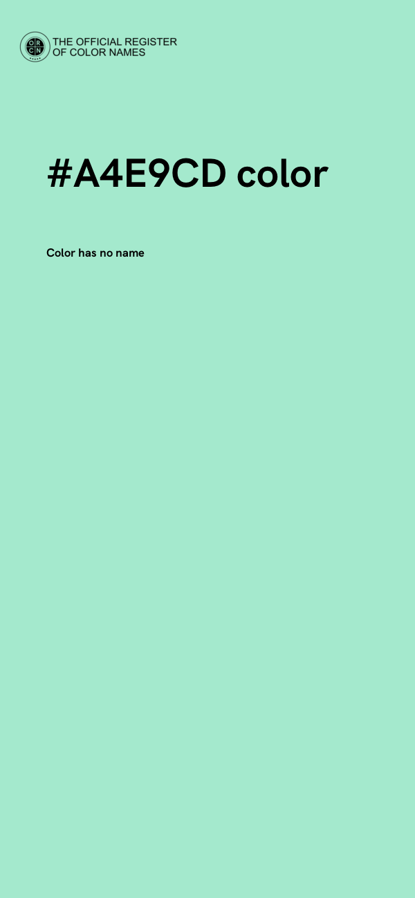 #A4E9CD color image