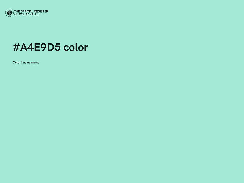 #A4E9D5 color image